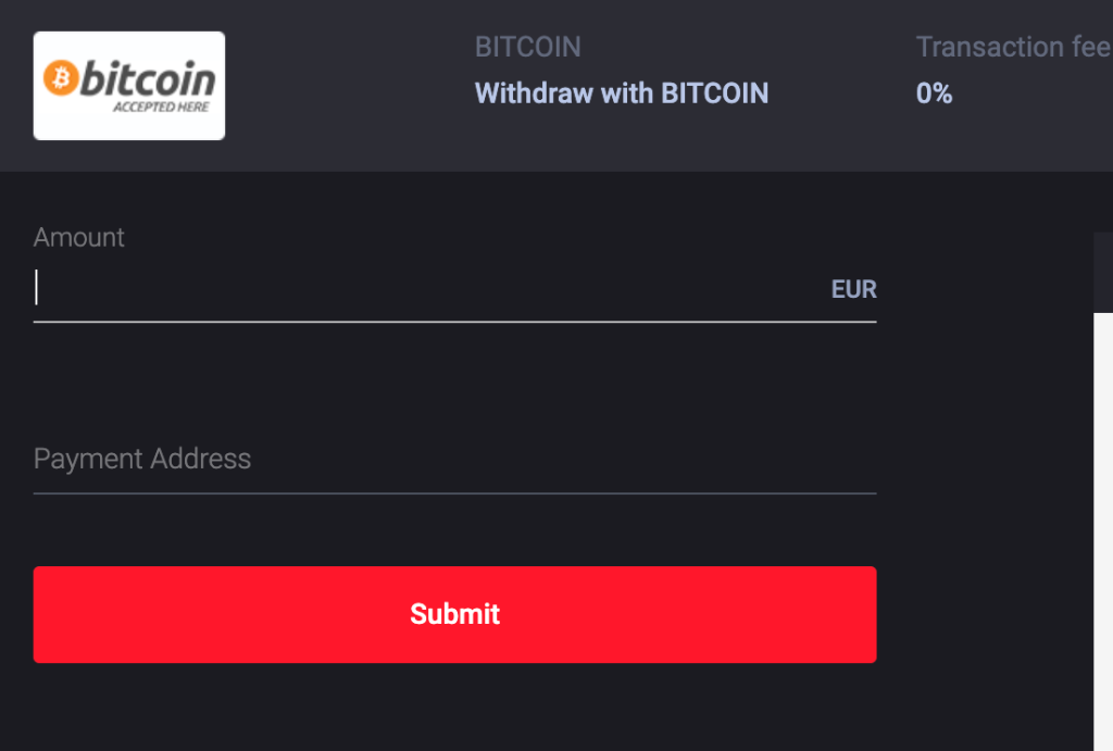 Withdrawal BTC from betting sites