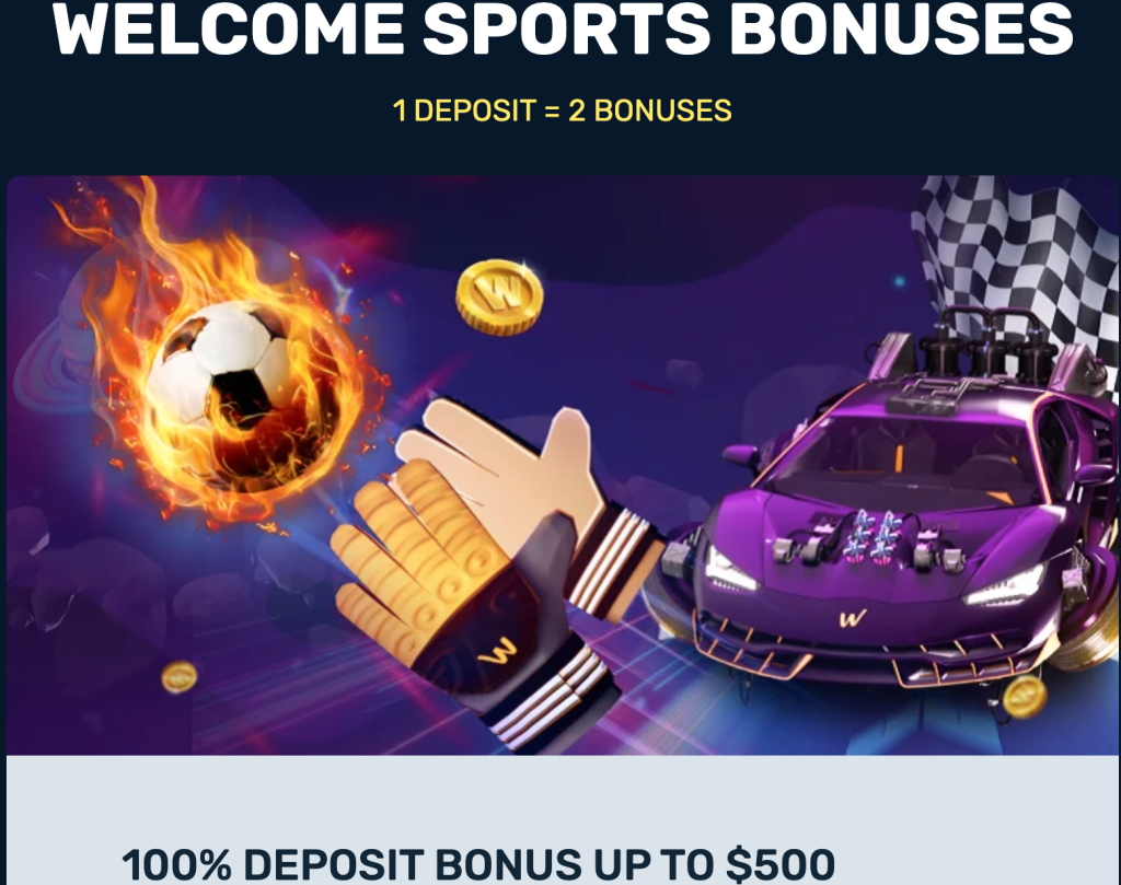 Winz.io welcome bonus for sport