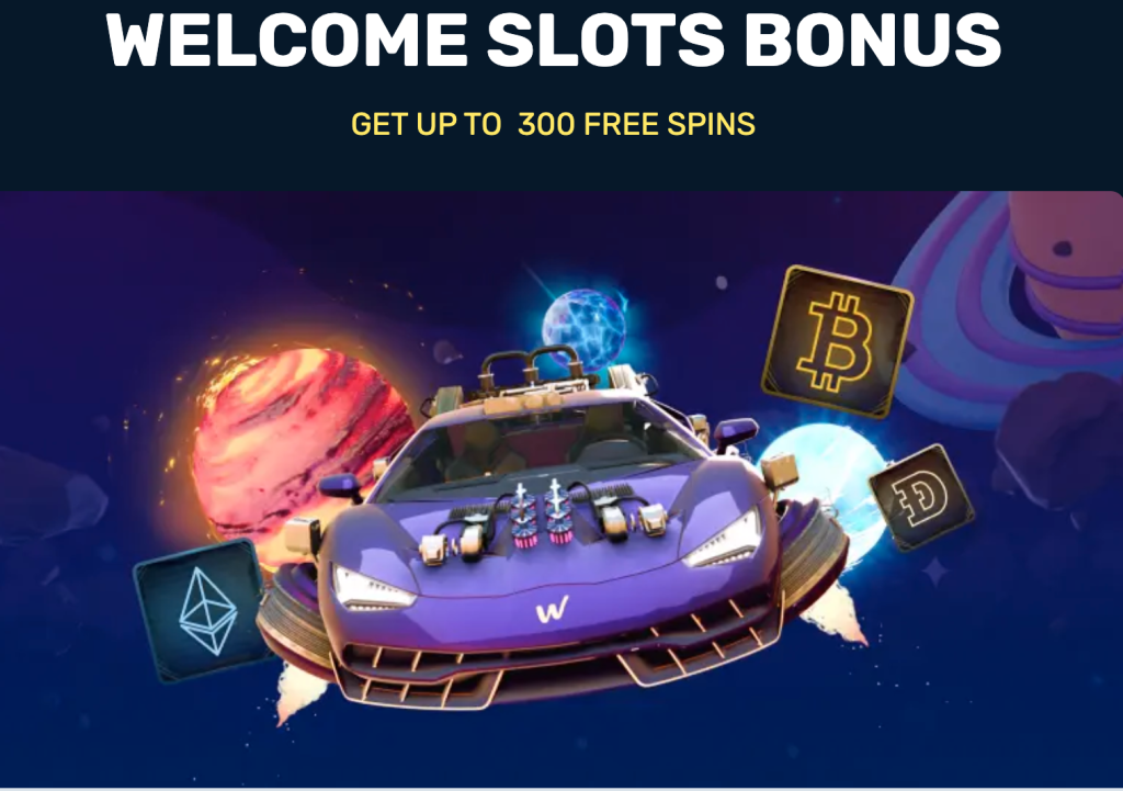 Winz.io welcome crypto bonus for slots 